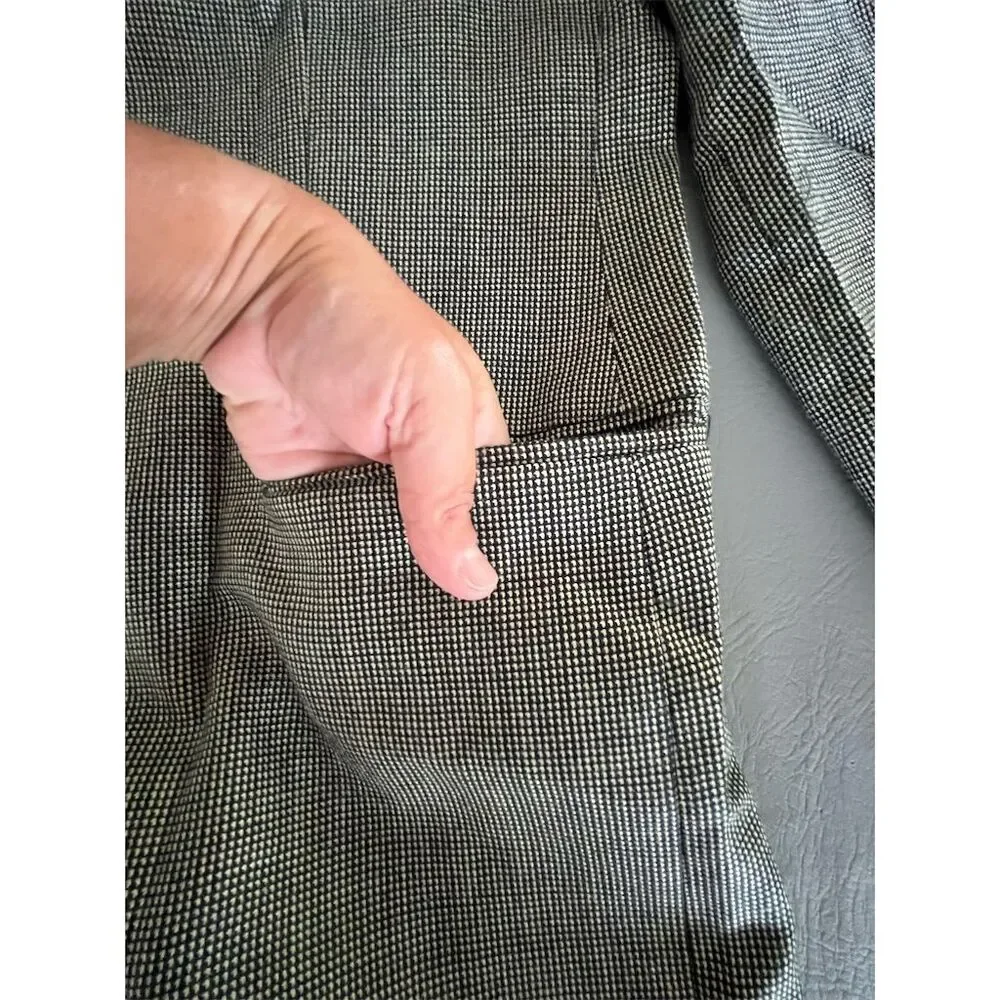 Ralph Lauren‎ Men's Vintage Gray Check Blazer Size 43 L Formal 3-Button